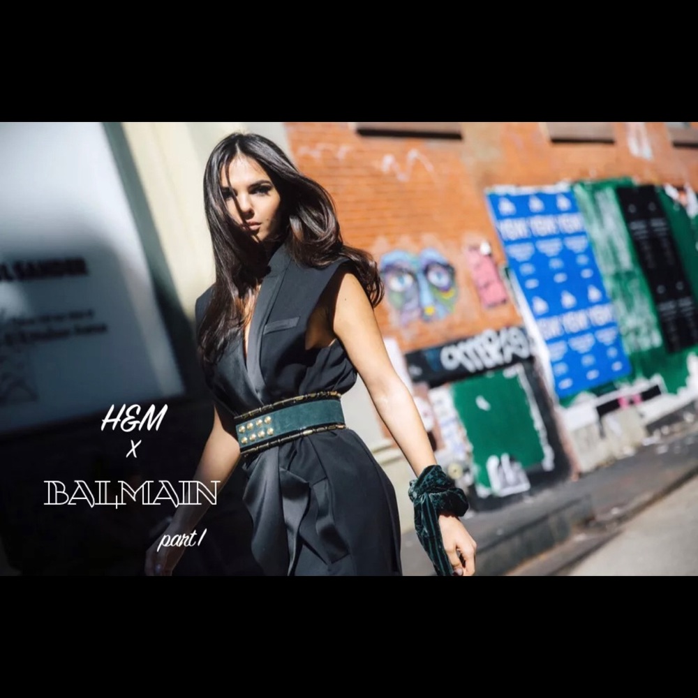 Last one!!! Balmain h&m collaboration suede belt